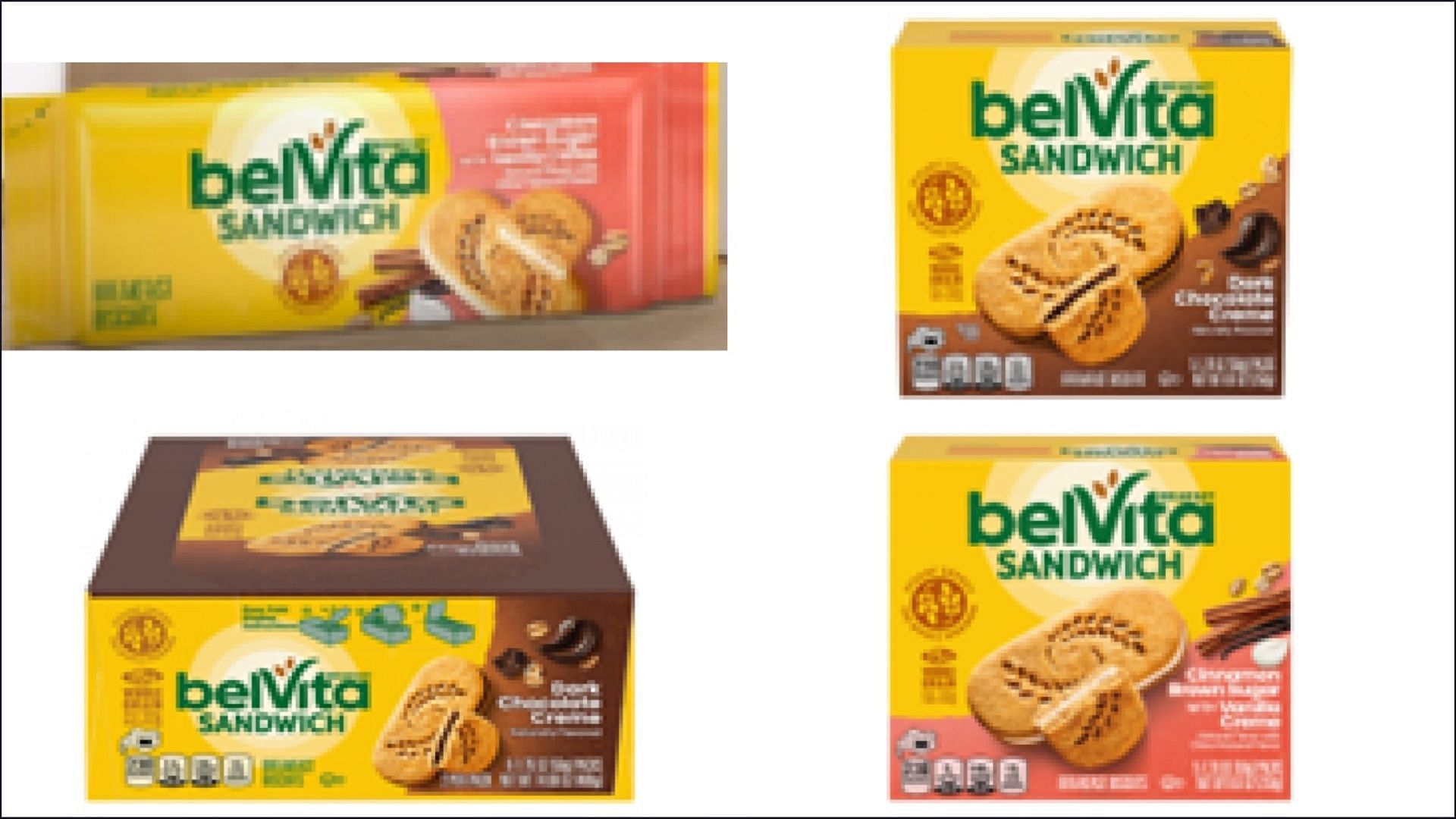 The recalled belVita Breakfast Sandwich products should either be returned or thrown away (Image via Food and Drug Administration)