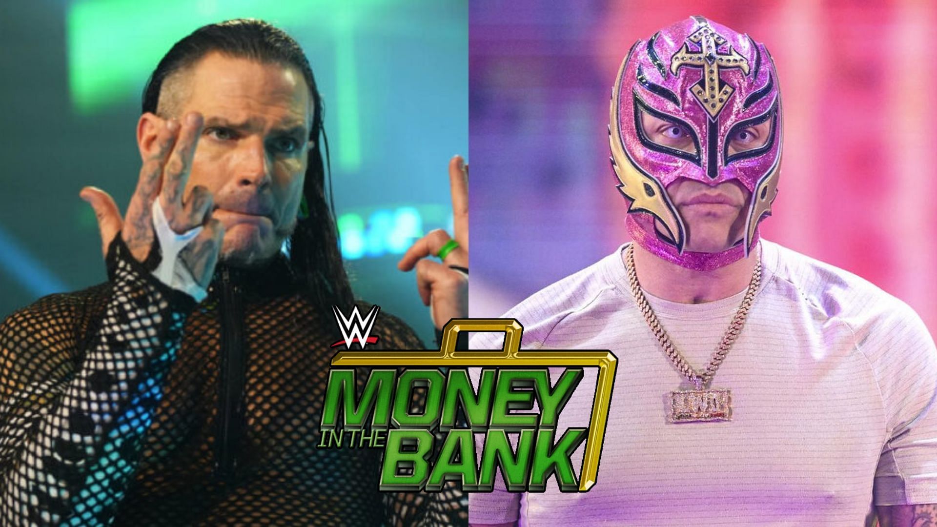 Jeff Hardy (left) and Rey Mysterio (right) are previous Money in the Bank ladder match participants.