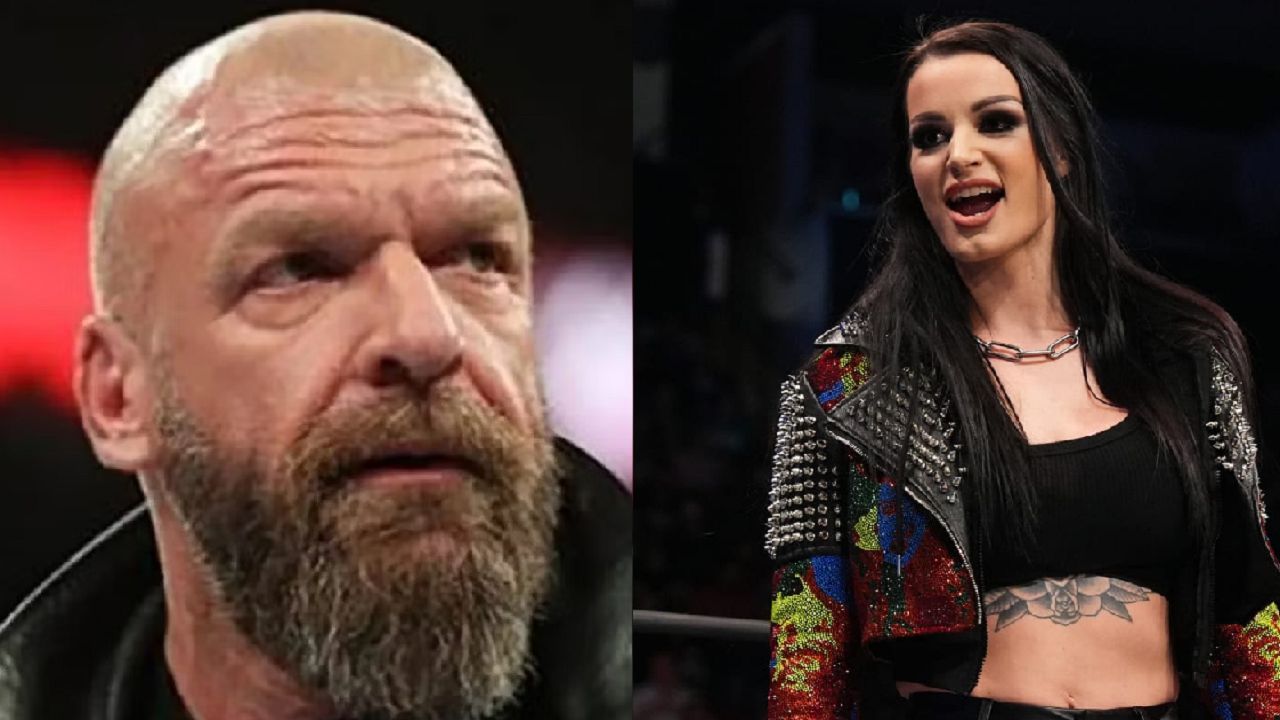 Triple H (left); Saraya (right)