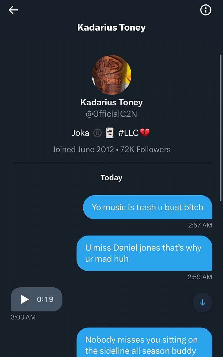 Chiefs' Kadarius Toney shuts down X account amid online trolling