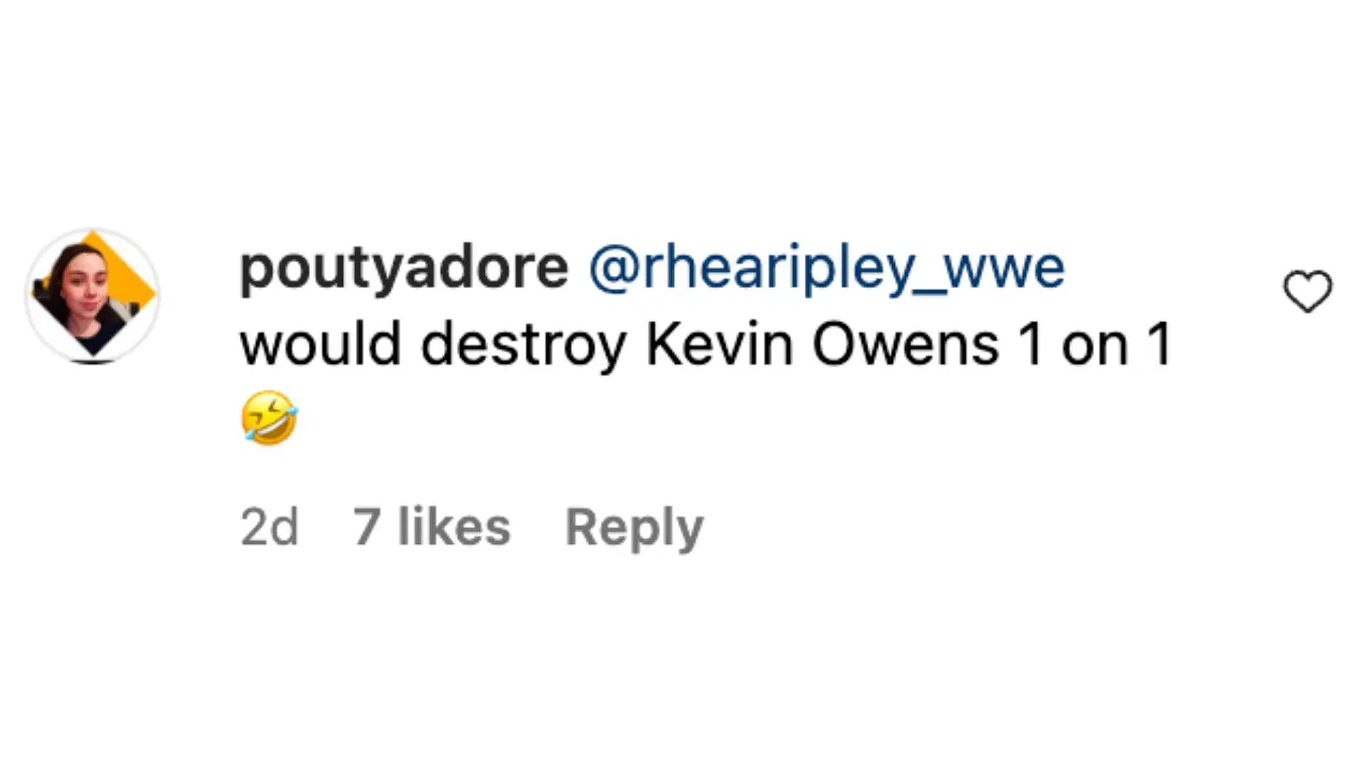 A fan believes Ripley could defeat Owens in a singles match.
