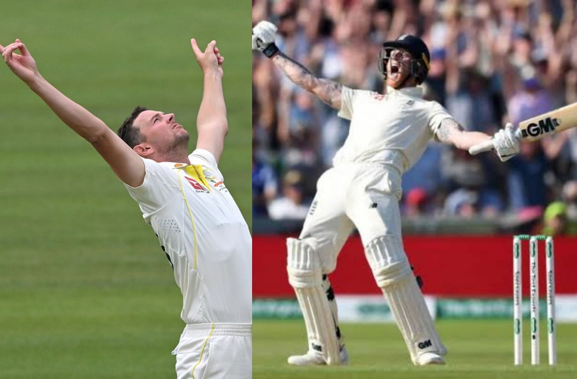 England bowler Stuart Broad celebrates with Ben Stokes and catcher