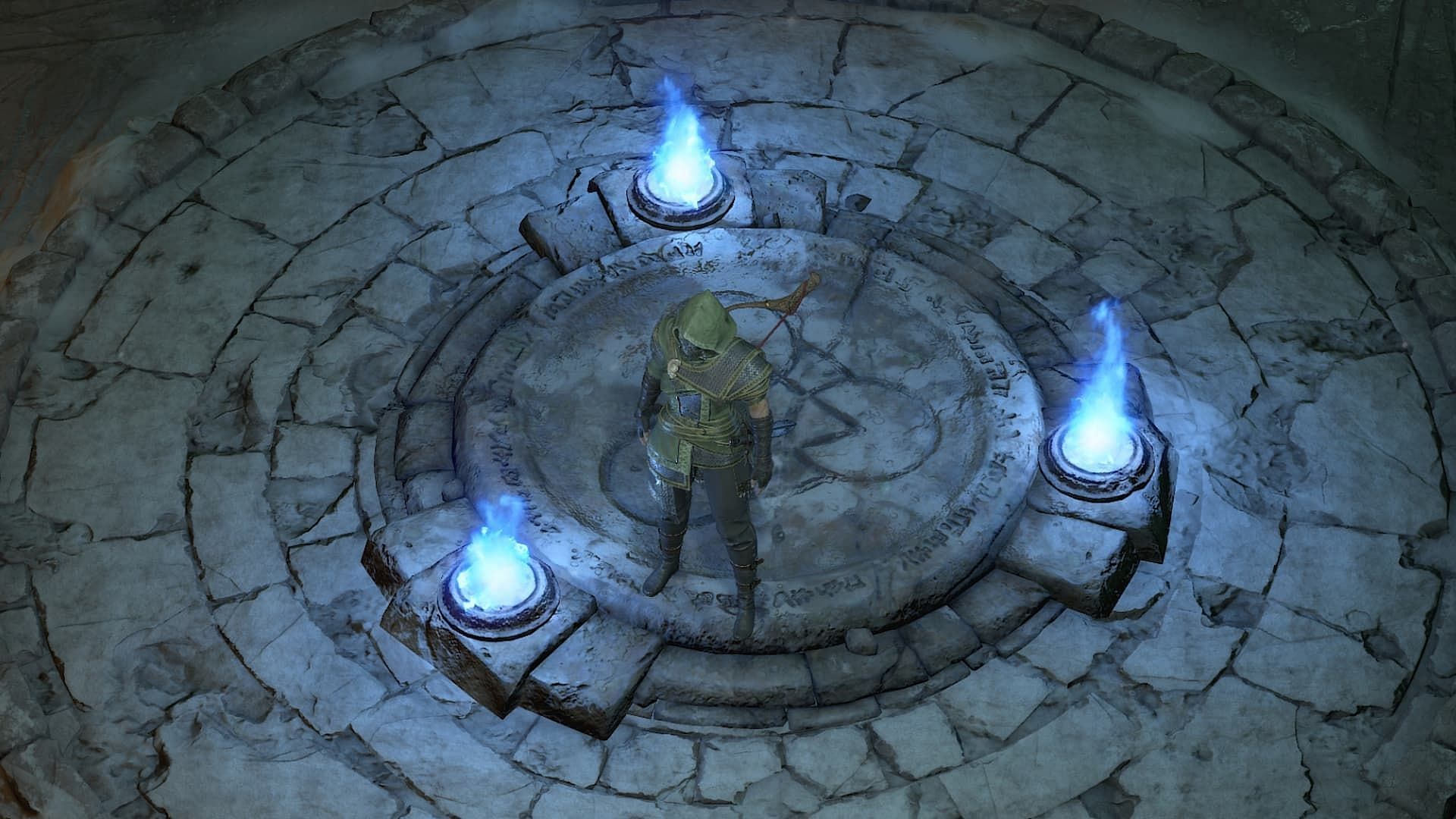 The waypoint at Firebreak Manor in Diablo 4. 