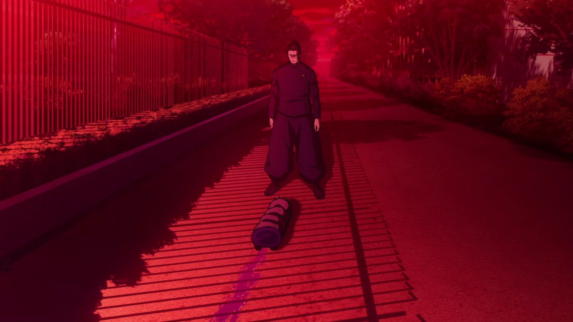 Toji&#039;s cursed spirit crawling toward Geto (Image via MAPPA)