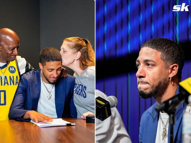 Tyrese Haliburton gets emotional while thanking his mom after signing ...