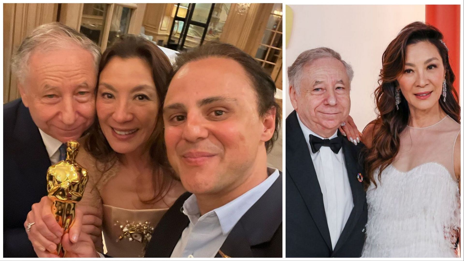 Jean Todt wife Michelle Yeoh and Felipe Massa