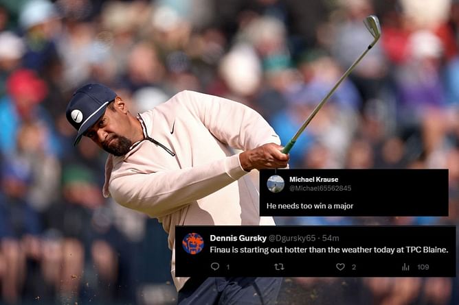 “He needs too win a major”: Golf fans react as Tony Finau sizzles and takes early lead in the 3M Open