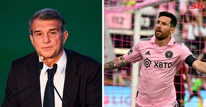 "Strange feeling to see Messi wearing Inter Miami shirt" - Barcelona's Joan Laporta speaks out on Lionel Messi's decision to join MLS club