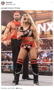 Thea Hail's tweet about becoming youngest champion