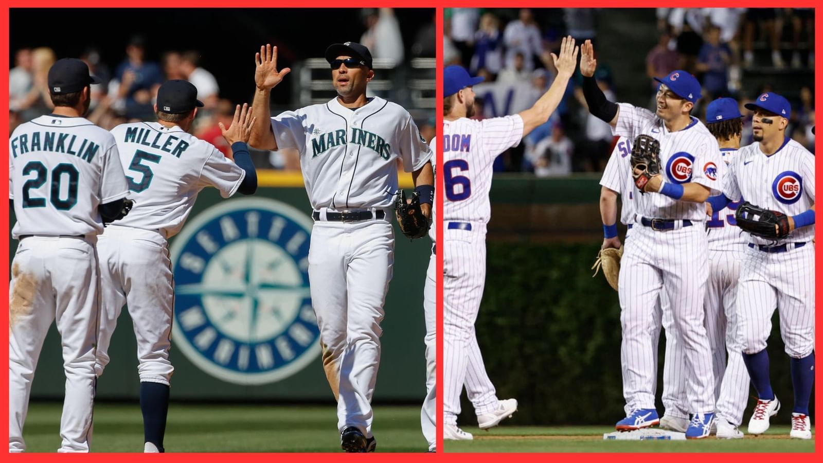 Chicago Cubs and Seattle Mariners Which players have played for both