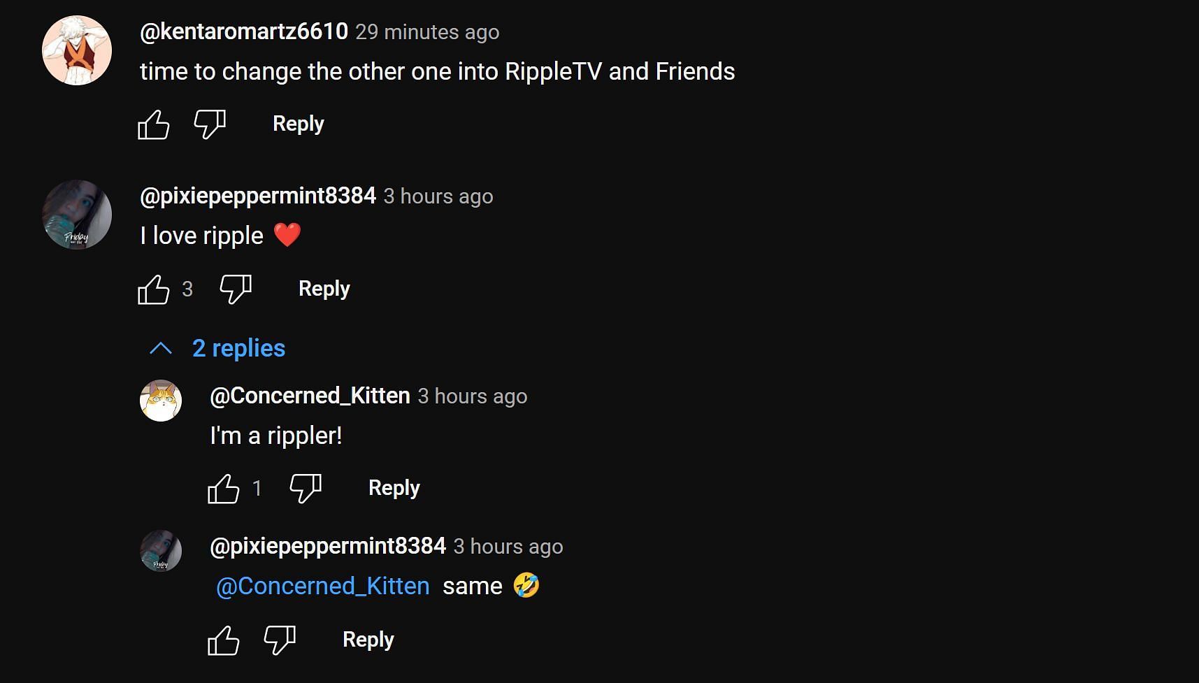 Fans in the YouTube comments section share their thoughts on LilyPichu&#039;s update (Image via Streamer Moments/YouTube)
