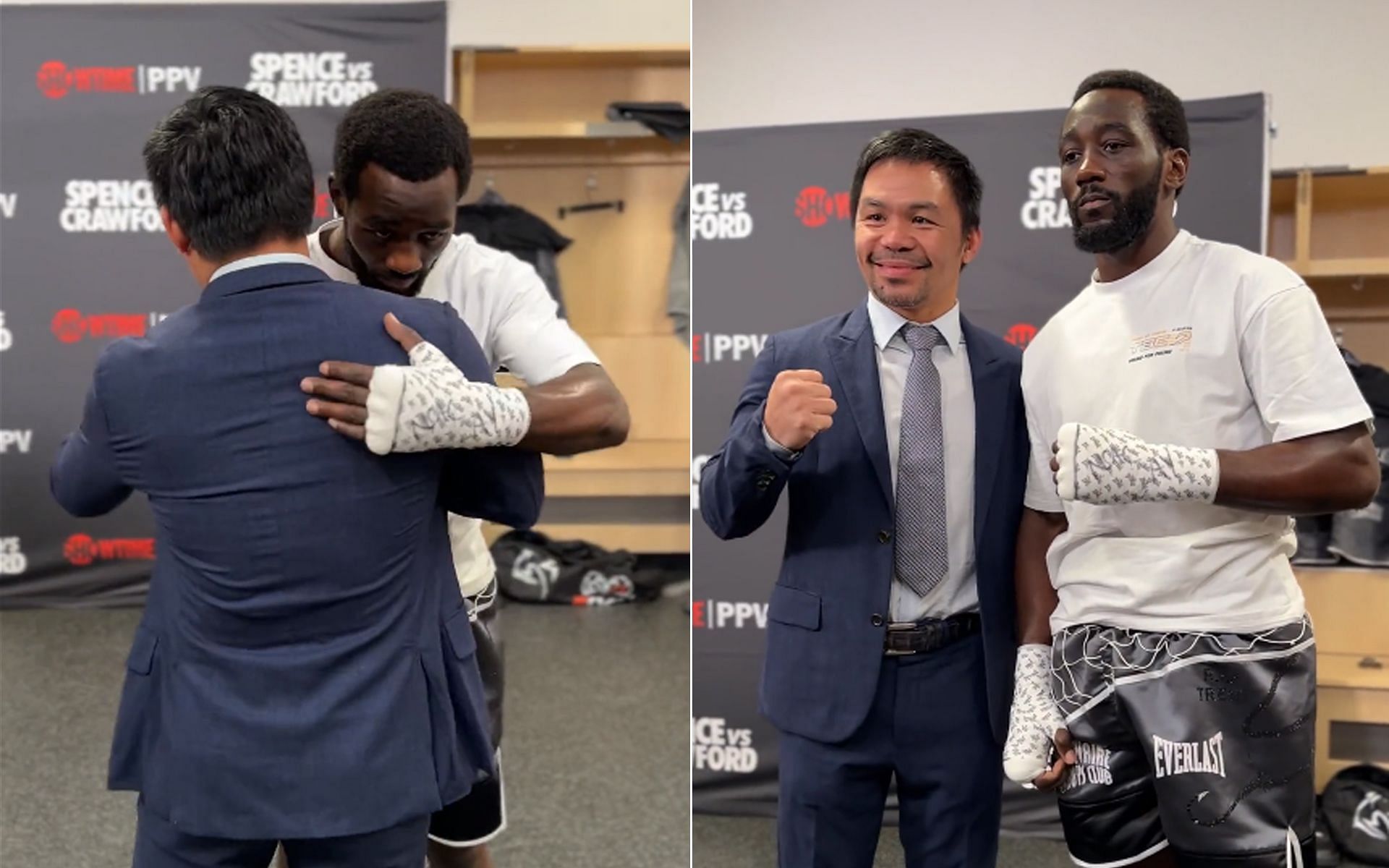 Terence Crawford and Manny Pacquiao [Images via @ShowtimeBoxing Twitter]