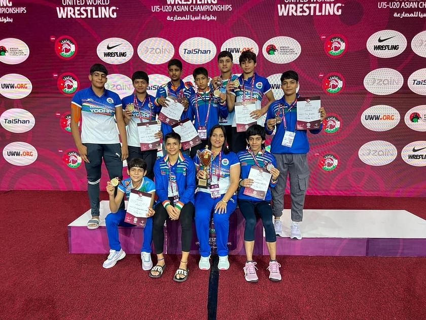 U15 Asian Wrestling Championship 2023 India wins 8 medals on Day 2