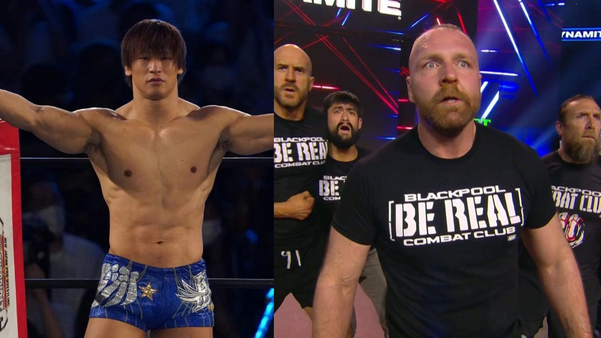 Kota Ibushi(left);  Blackpool Combat Club(right)