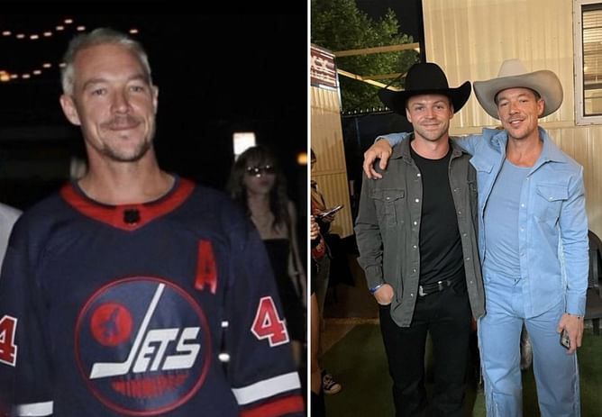 IN PHOTOS: Winnipeg Jets D-man Josh Morrisey, Diplo twin cowboy hats at Cowboys Music Festival