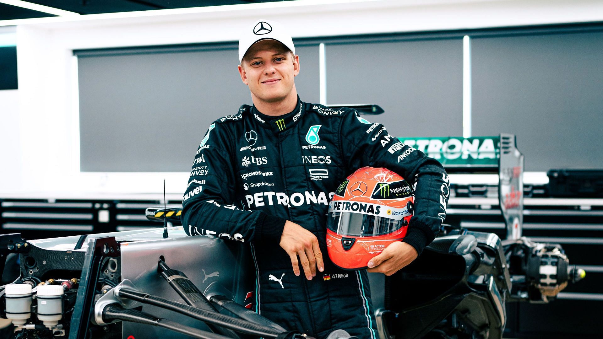 Mick Schumacher with his Father