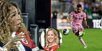"Greatness admiring greatness" - Chris Evert on Serena Williams' awestruck reaction to Lionel Messi scoring match-winner on MLS debut