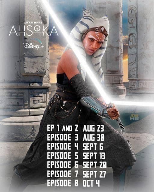 Star Wars Ahsoka release schedule All episodes and when they arrive