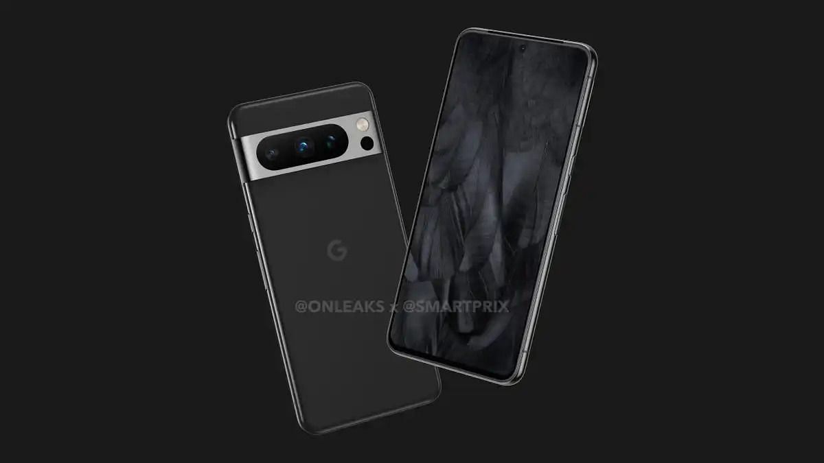 Google Pixel 8 Pro&#039;s leaked design (Image via Onleaks)