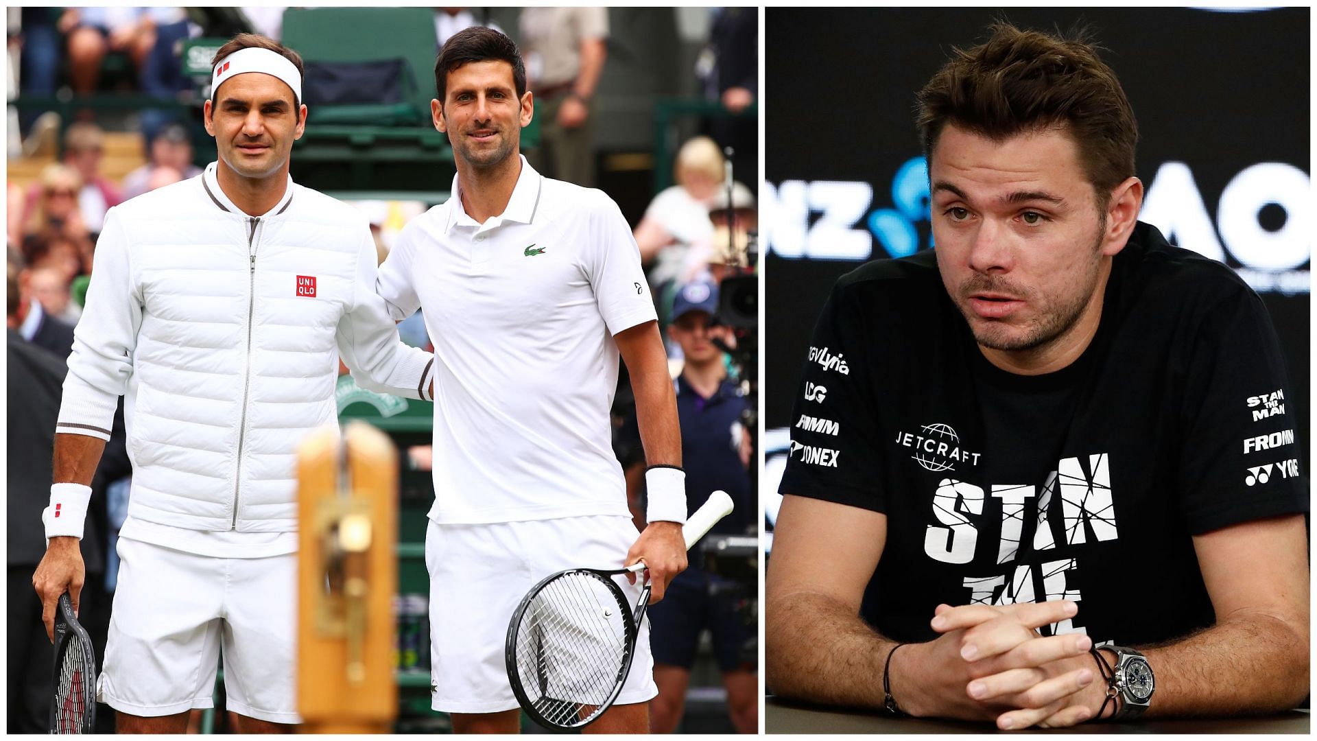 Roger Federer, Novak Djokovic and Stan Wawrinka.