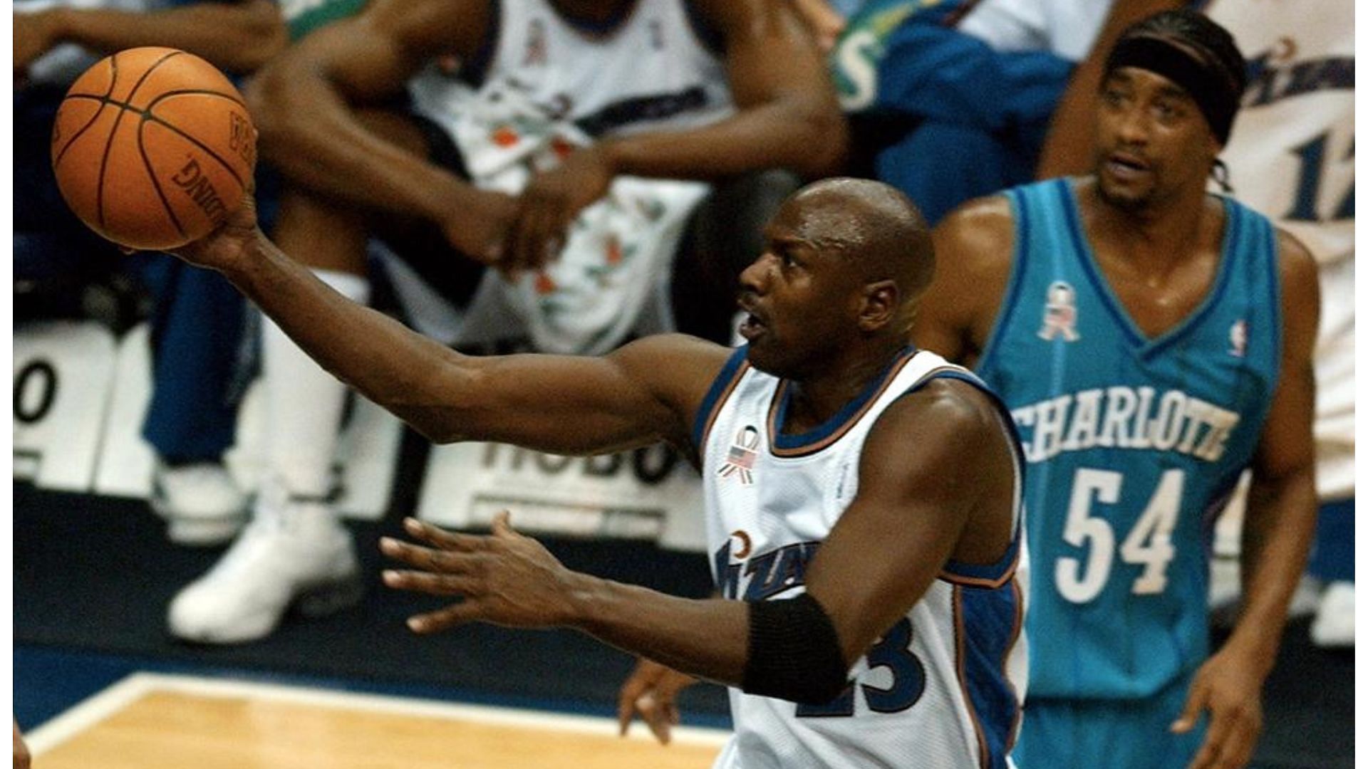 Michael Jordan in action against the Charlotte Hornets [Source: USA Today]