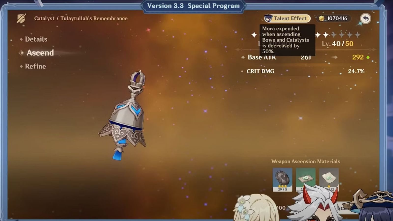 Tulaytullah's Remembrance in Genshin Impact Stats, Ascension Materials