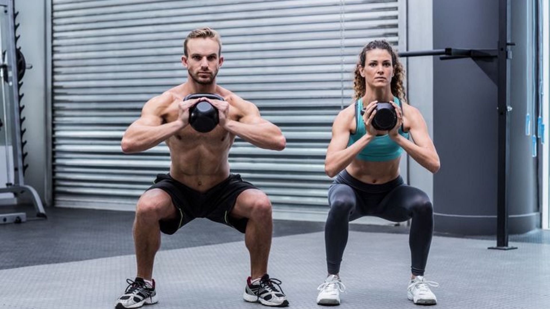 Kettlebell sumo squats. (Image via Freepik)