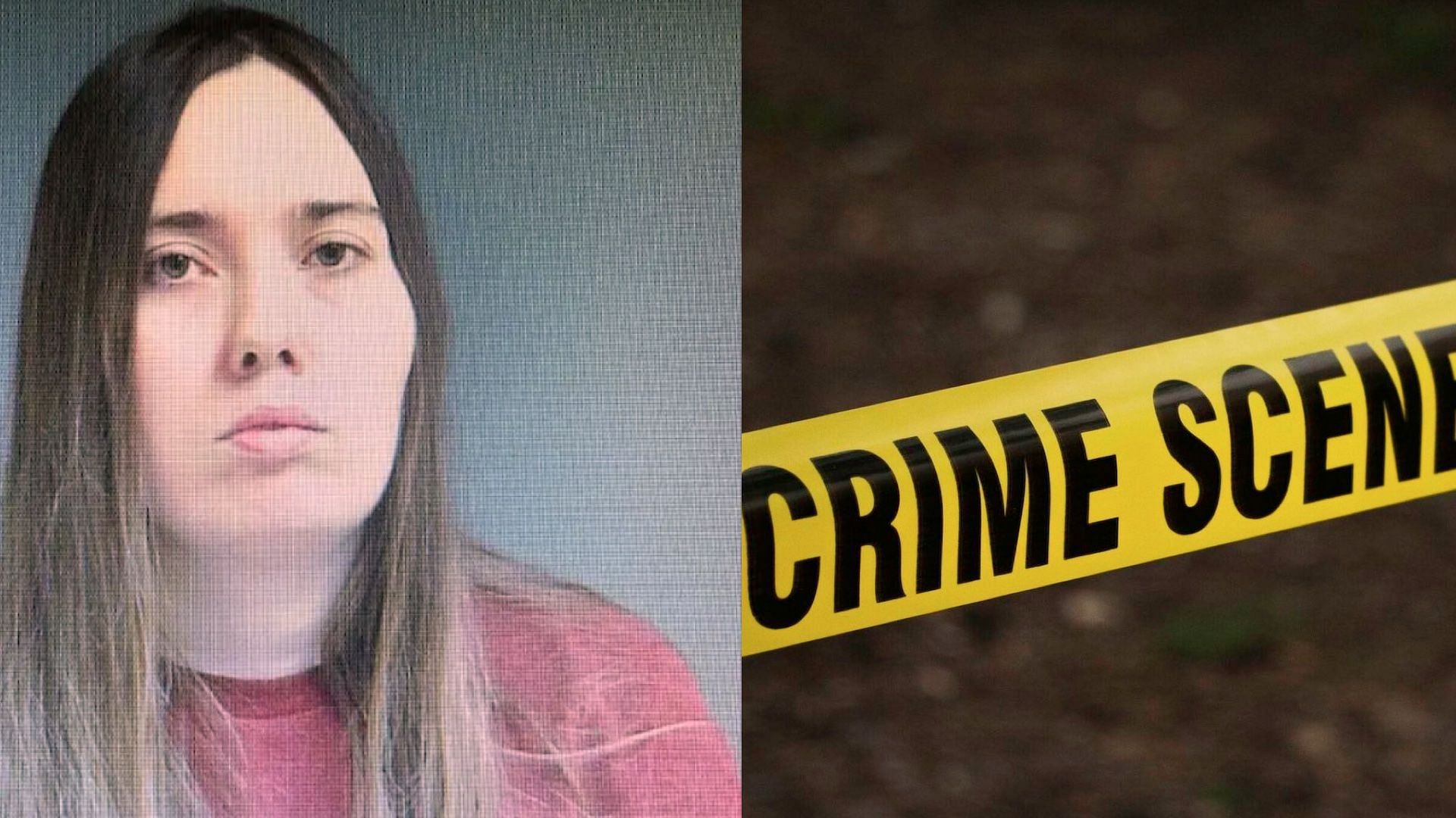 Chelsea Crossland and A Crime Scene (Images via Indiana State Police and Twitter/M&ouml;n Search and Rescue)
