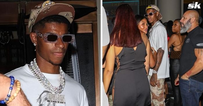 Rashford steps out in a white shirt and a beaded necklace at Paris Fashion  Week