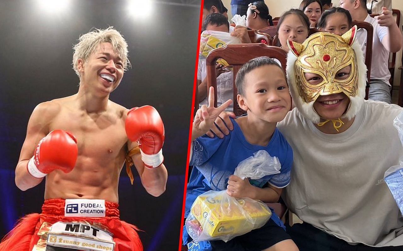 Takeru Segawa dons iconic Tiger Mask in donation drive in Vietnam.