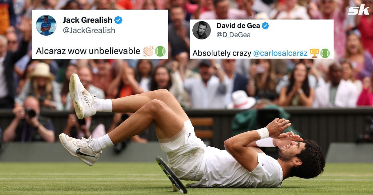 Footballers reacted after Carlos Alcaraz won the Wimbledon