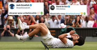“Absolutely crazy” “Unbelievable” - David de Gea, Jack Grealish and others react as Carlos Alcaraz beats Novak Djokovic in Wimbledon final