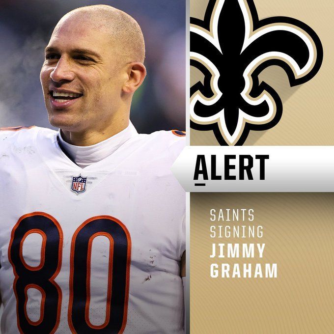 Foster Moreau says he still has his signed Jimmy Graham Saints jersey