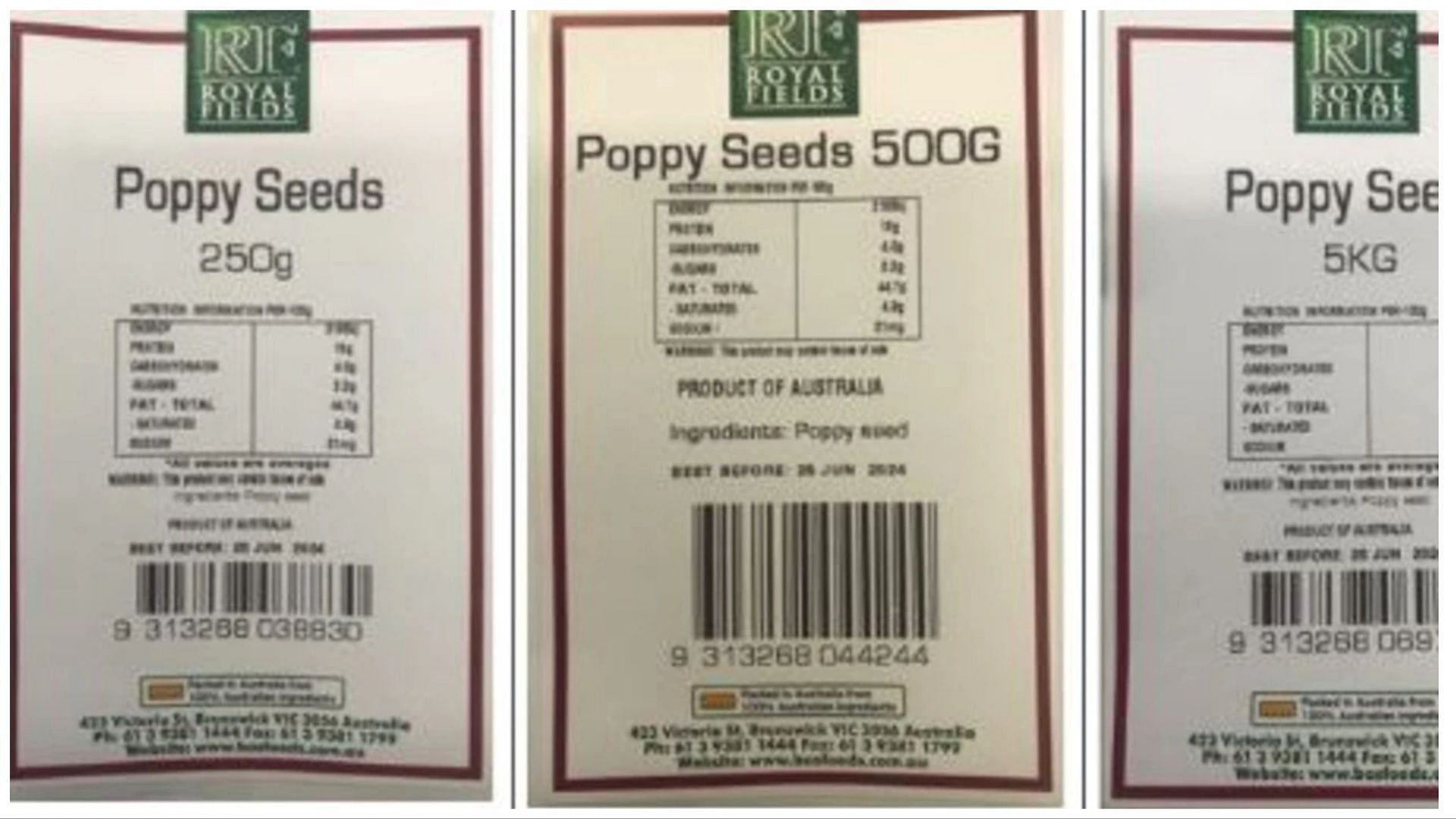 These particular packs were tagged as problematic (Image via Food Standards ANZ)