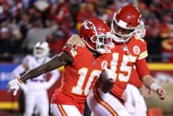 Tyreek Hill and Patrick Mahomes