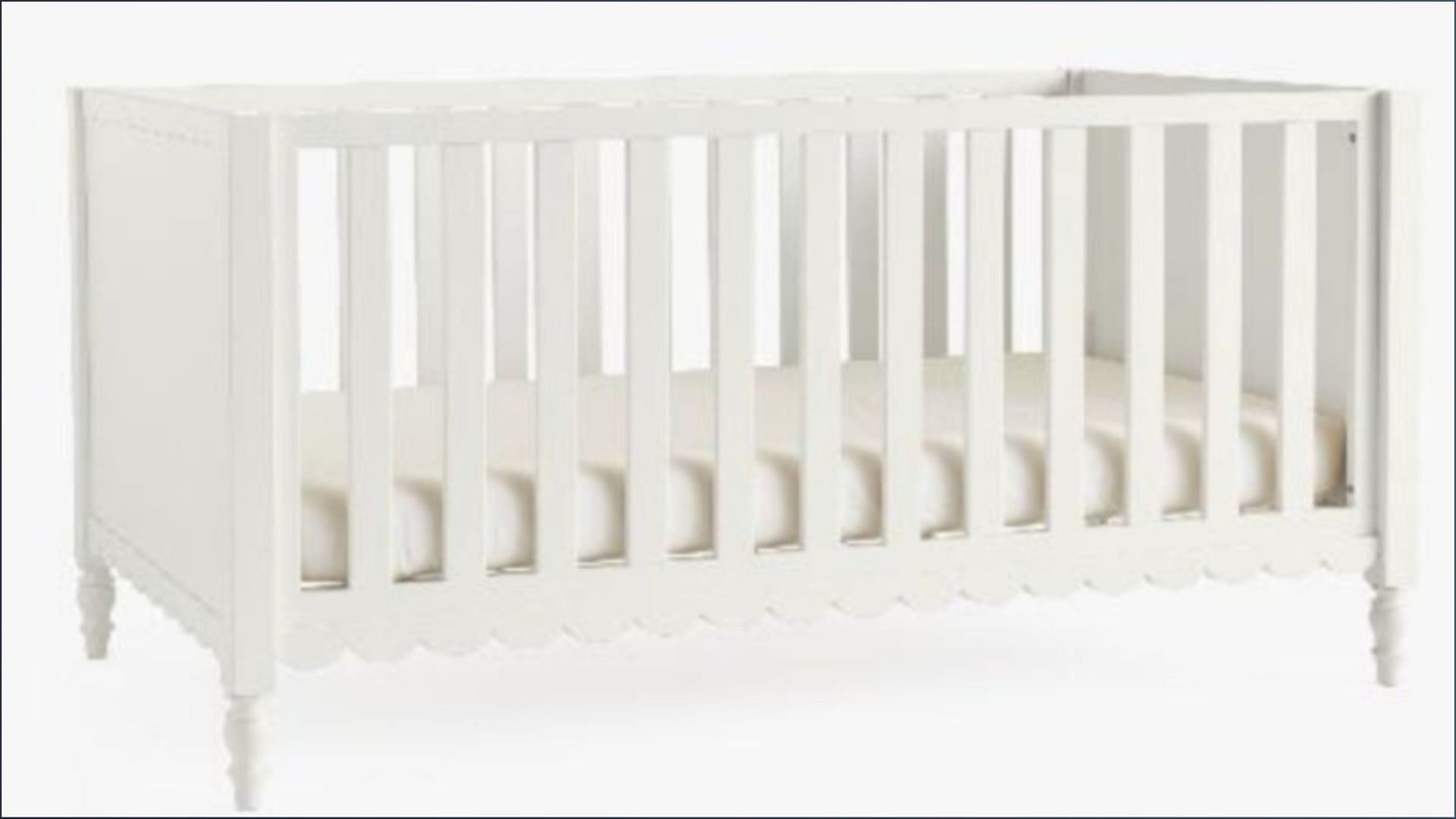 The recalled Pottery Barn Kids Penny Convertible Cribs can either be replaced or returned for a refund on the purchase (Image via Consumer Product Safety Commission)