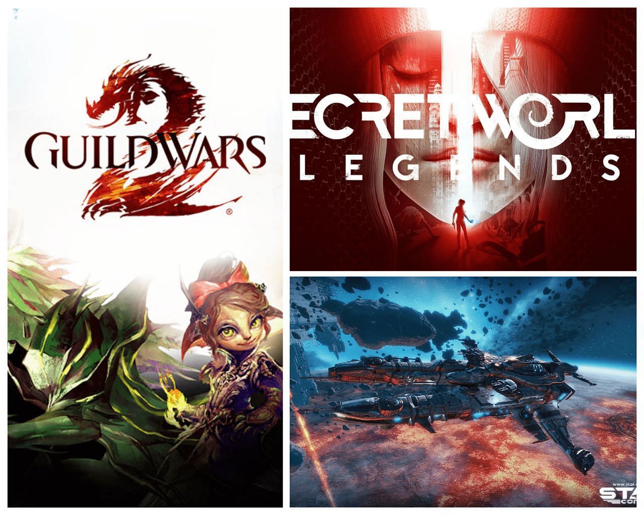 5 best free MMORPGs on PC (Image via ArenaNet, Star Anvil Studios, and Targem Games)