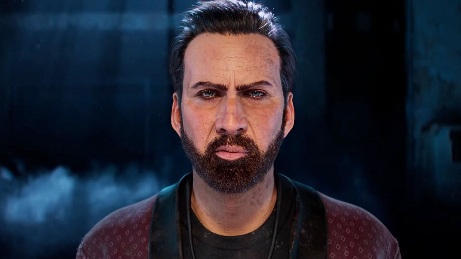 Nic Cage as seen in his trailer for Dead By Daylight (Image via Bahaviour Interactive)