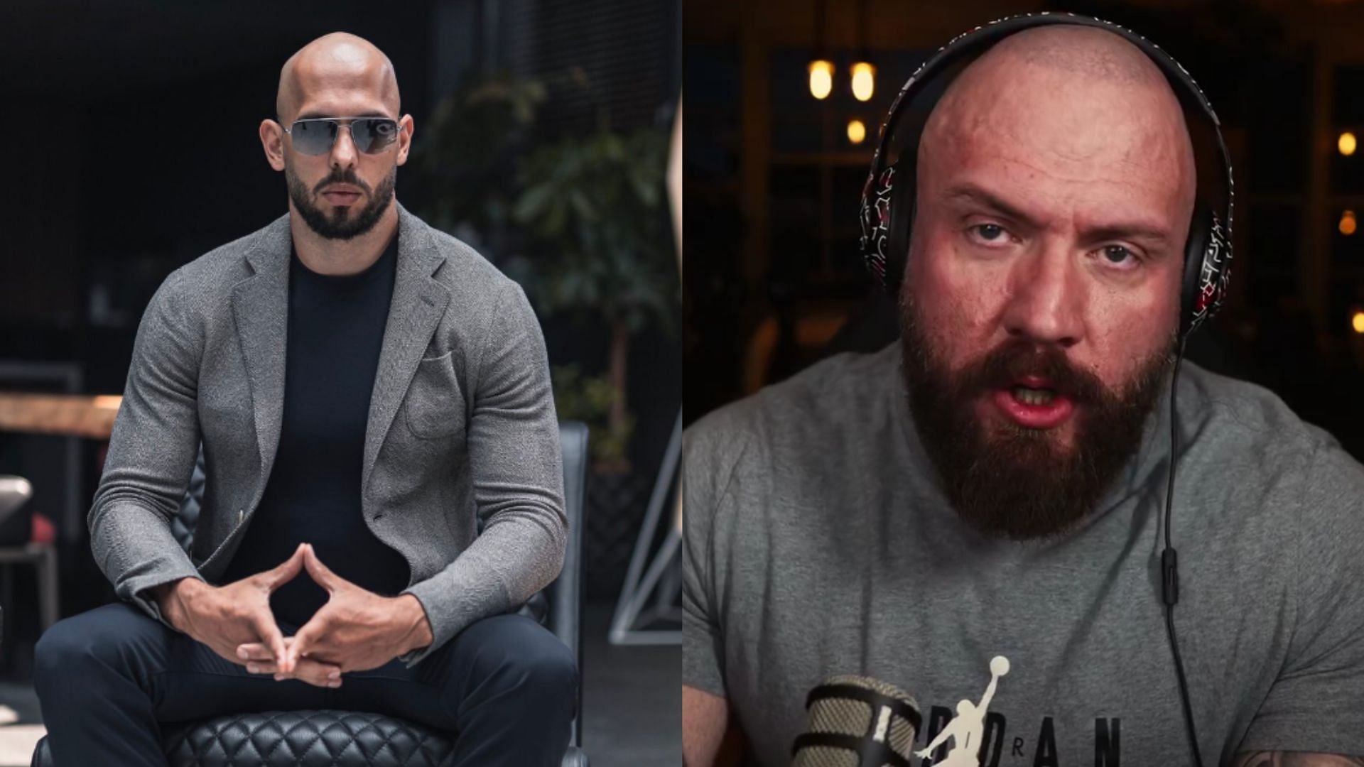 Andrew Tate (left), True Geordie (right) [Images courtesy of @cobratate on Twitter &amp; @truegeordieofficial on Instagram]