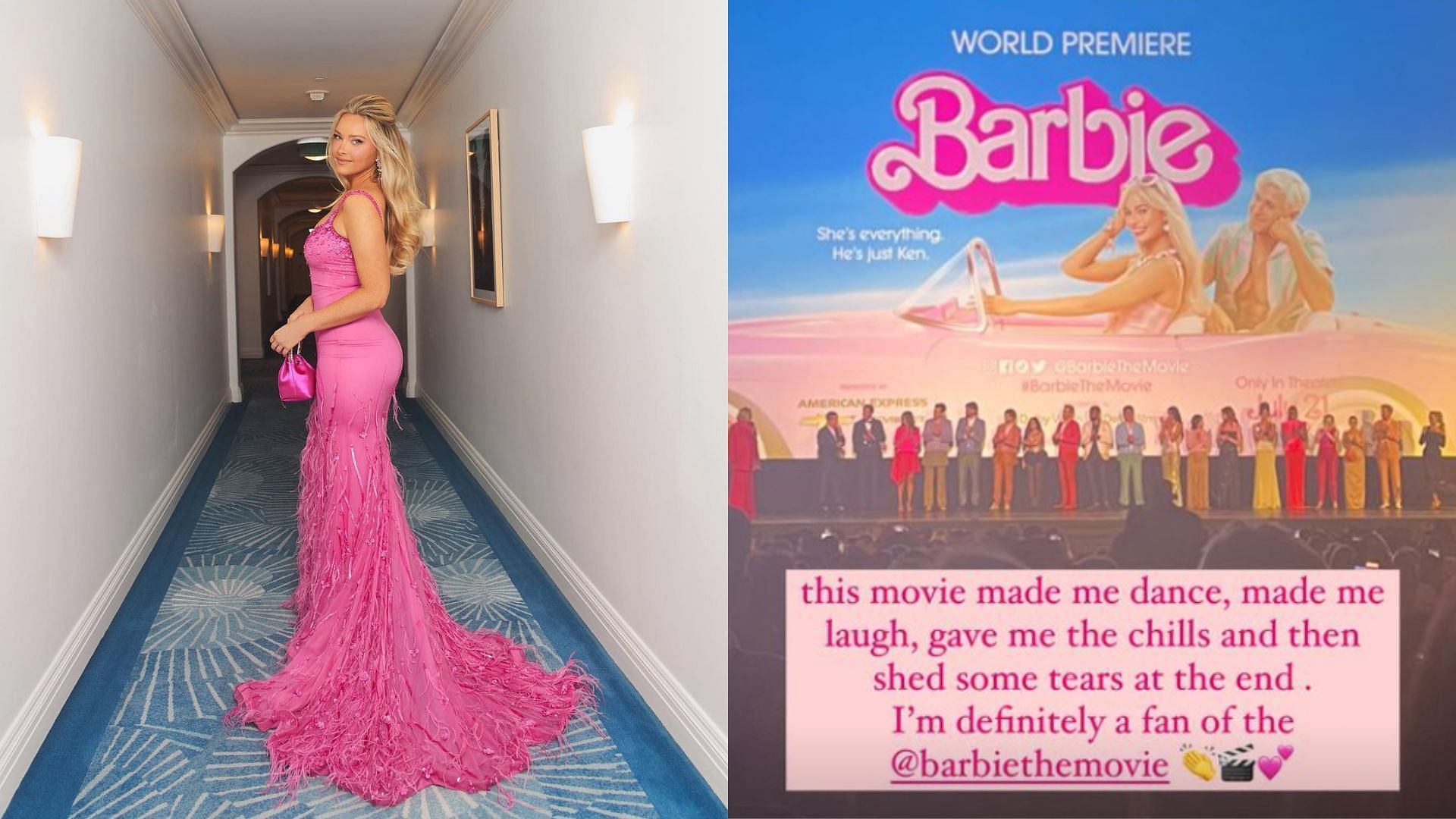 Camille Kostek gave review of the Barbie movie. 