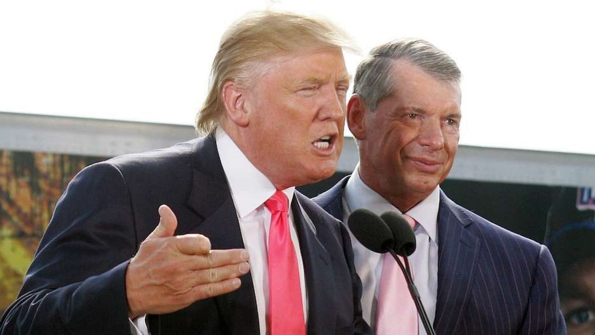 Vince McMahon and Donald Trump at a press conference!