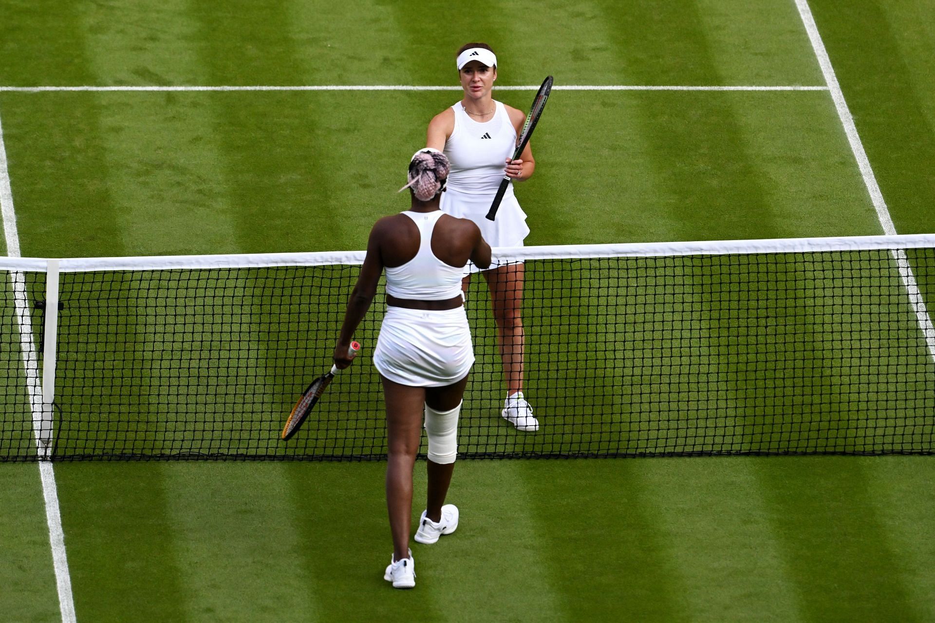 Venus Williams and Elina Svitolina at Wimbledon 2023