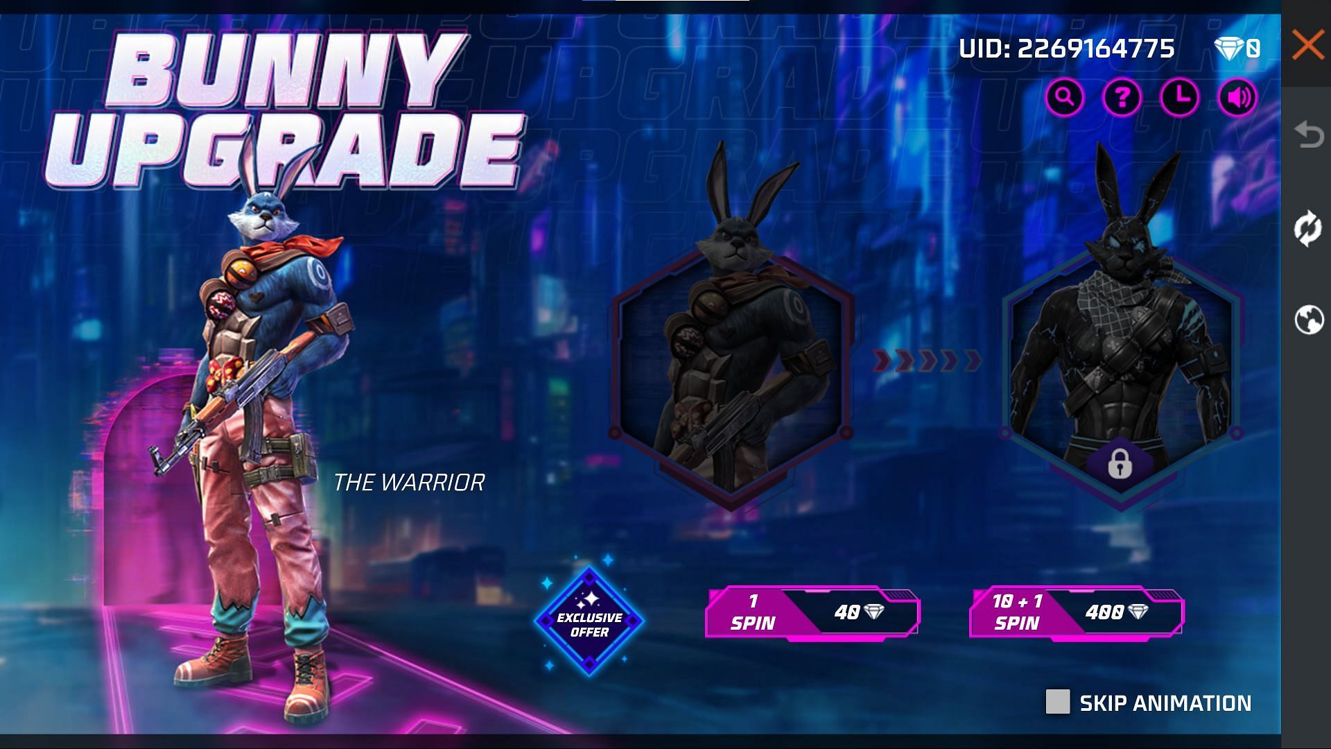 Bunny Warrior बंडल और Bunny Ringleader बंडल (Image via Garena)