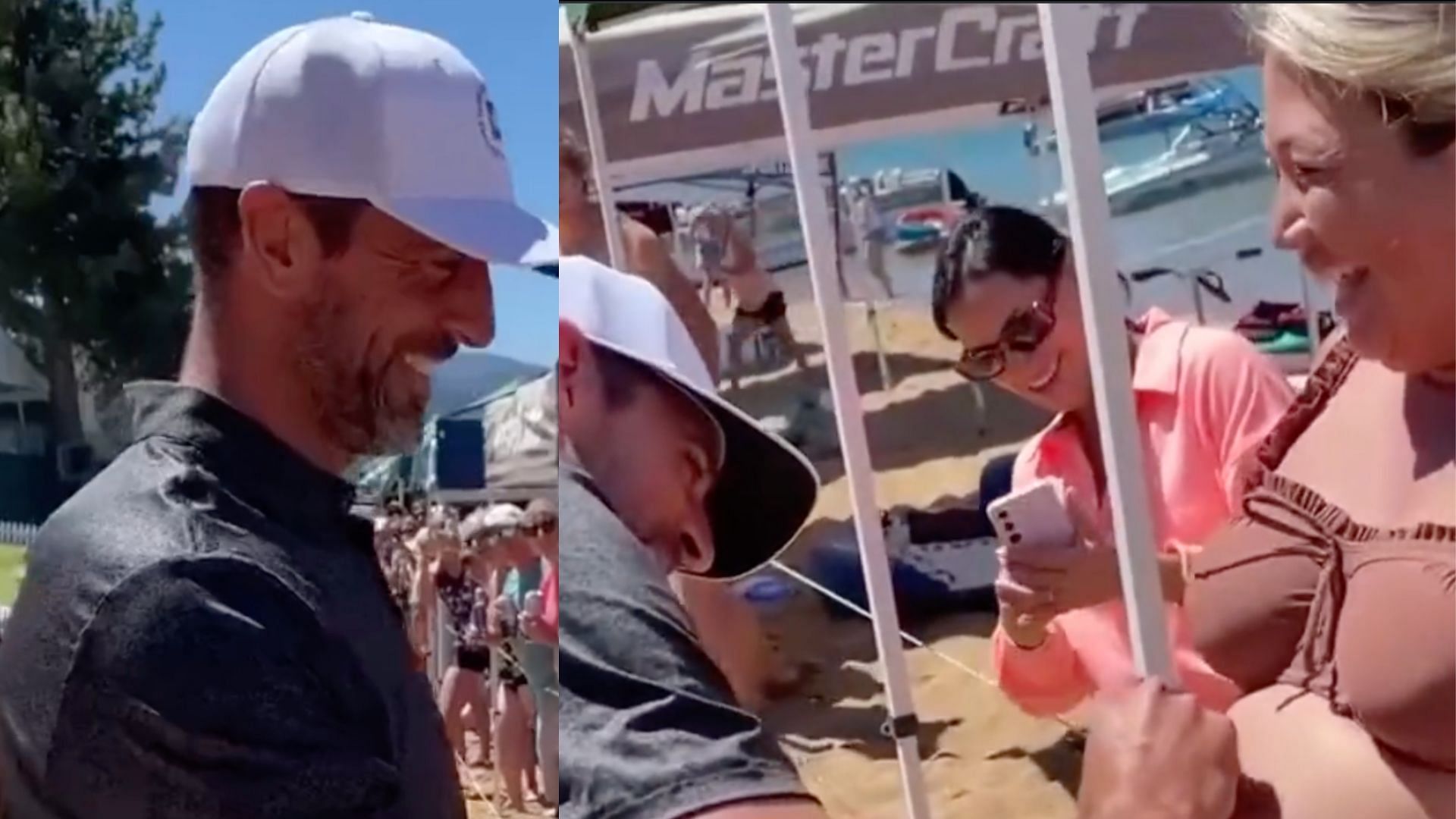 WATCH: Aaron Rodgers goes viral for signing pregnant woman's belly at Lake  Tahoe golf tournament