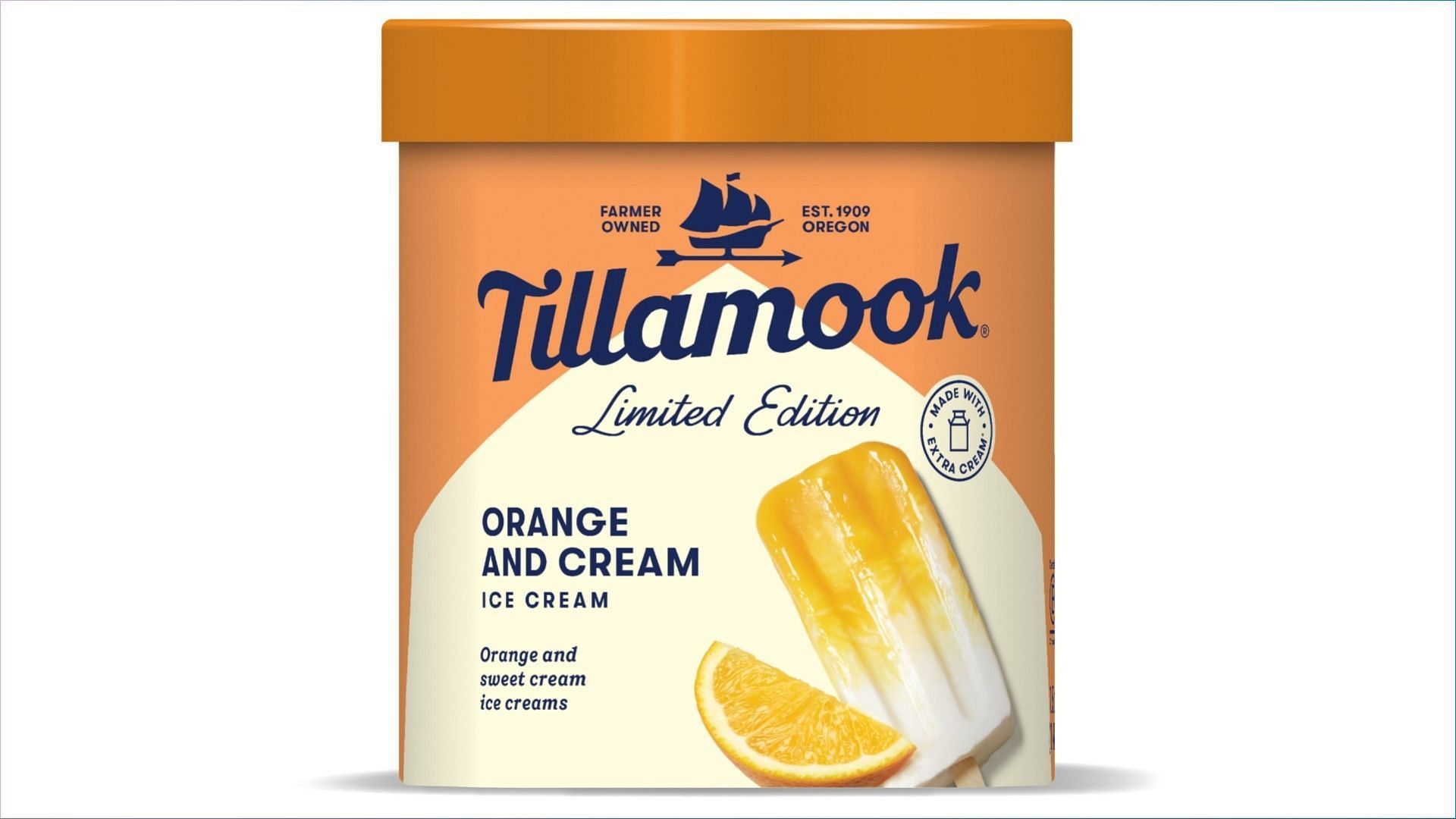 The new Orange and Cream ice cream (Image via TCCA)