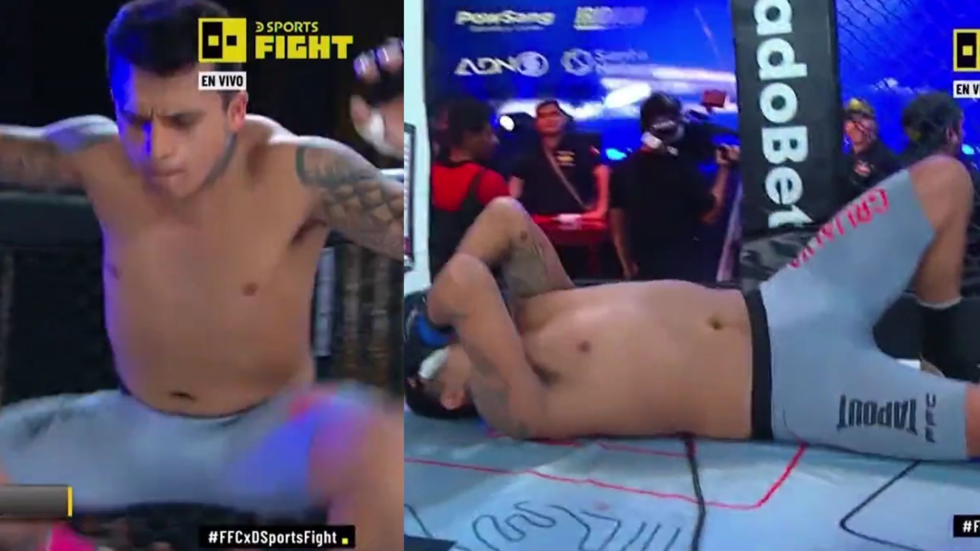 MMA fighter Miguelito Grijalva suffers freak injury [Image courtesy of @benthebanedavis on Twitter]