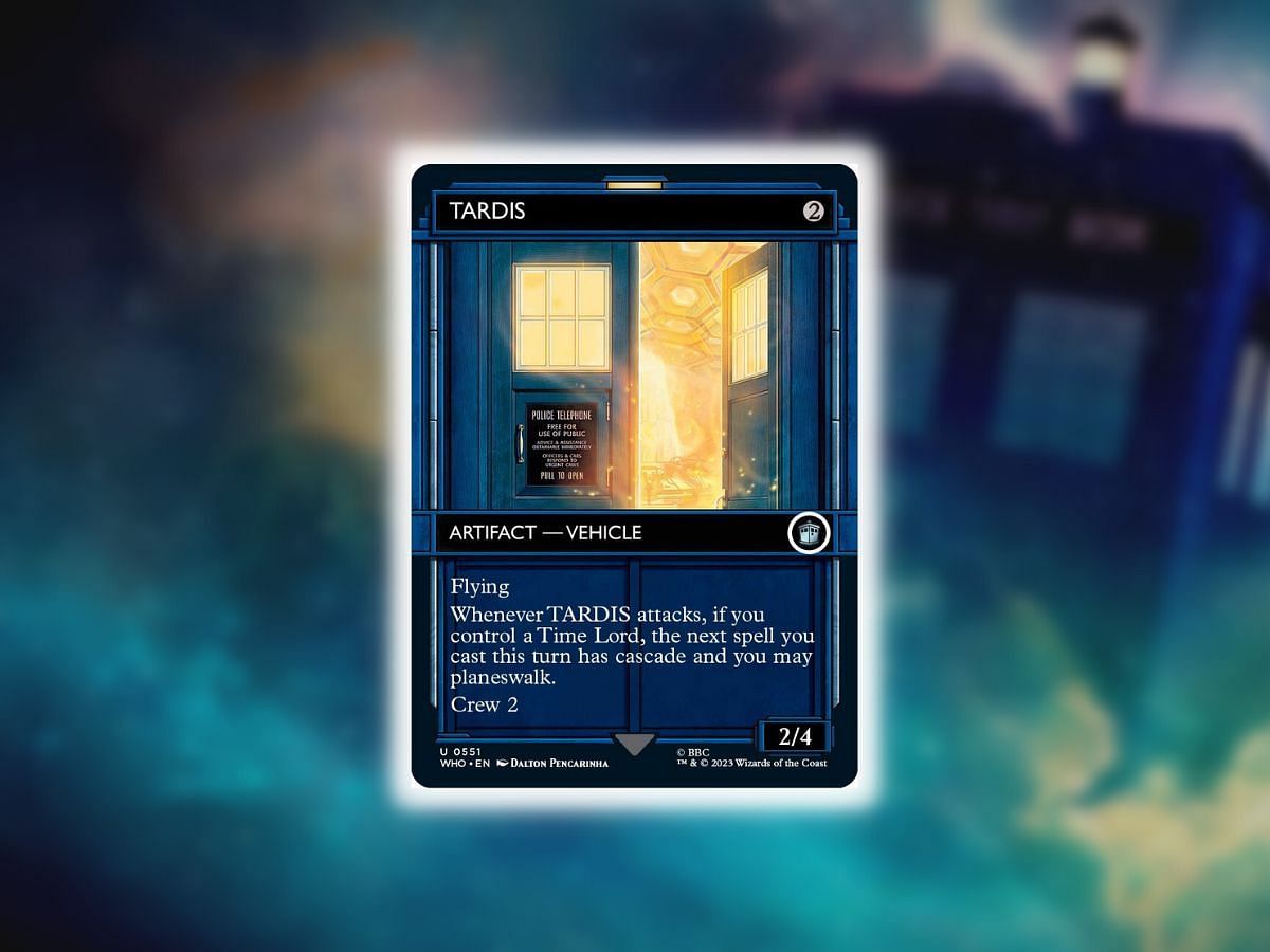 The TARDIS card in Magic: The Gathering (Image via Wizards of the Coast)