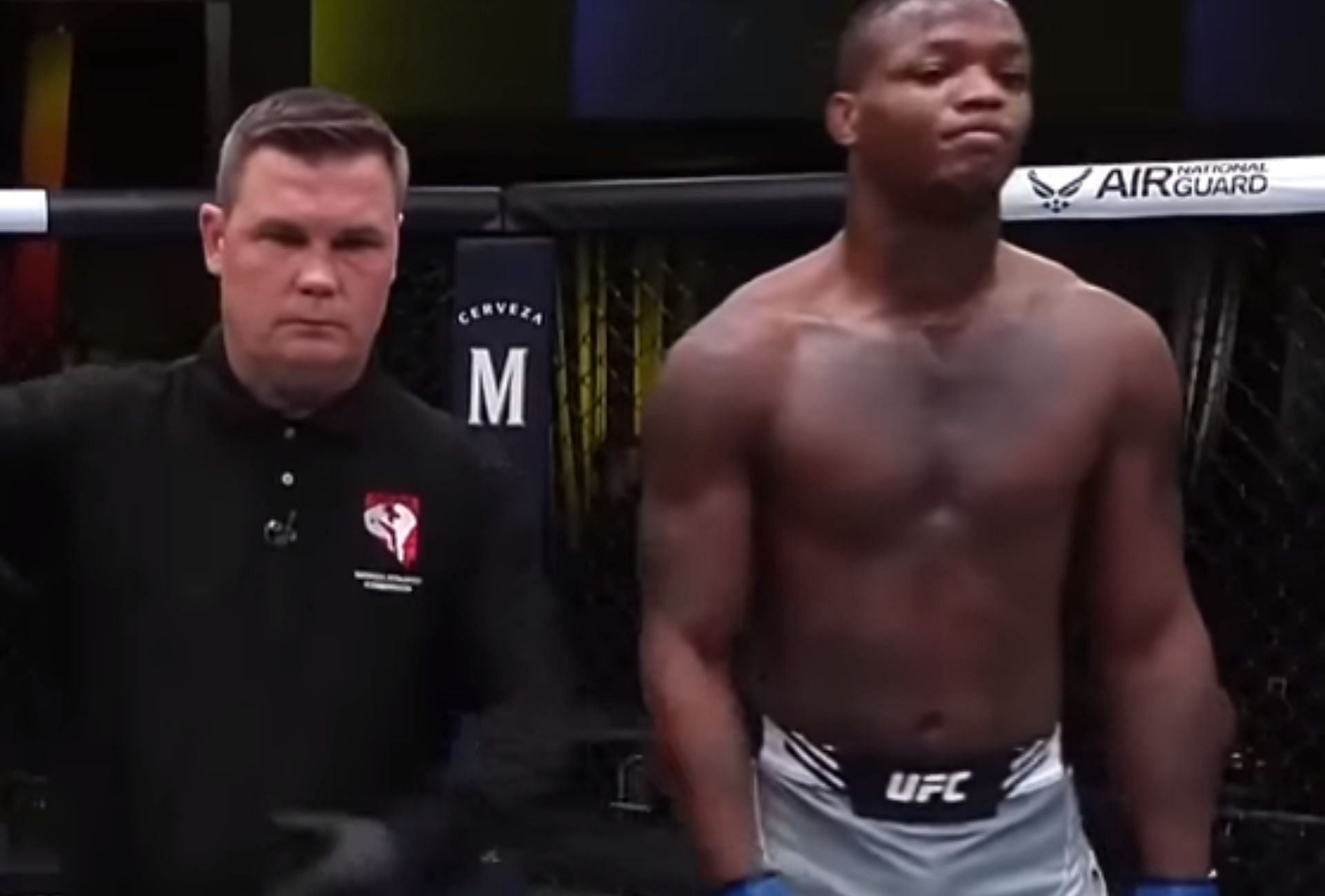 UFC referee Keith Peterson (left), Terrance McKinney (right)