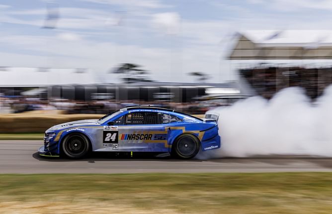 Jenson Button gives “mighty” NASCAR Garage 56 the perfect sendoff at the Goodwood Festival of Speed