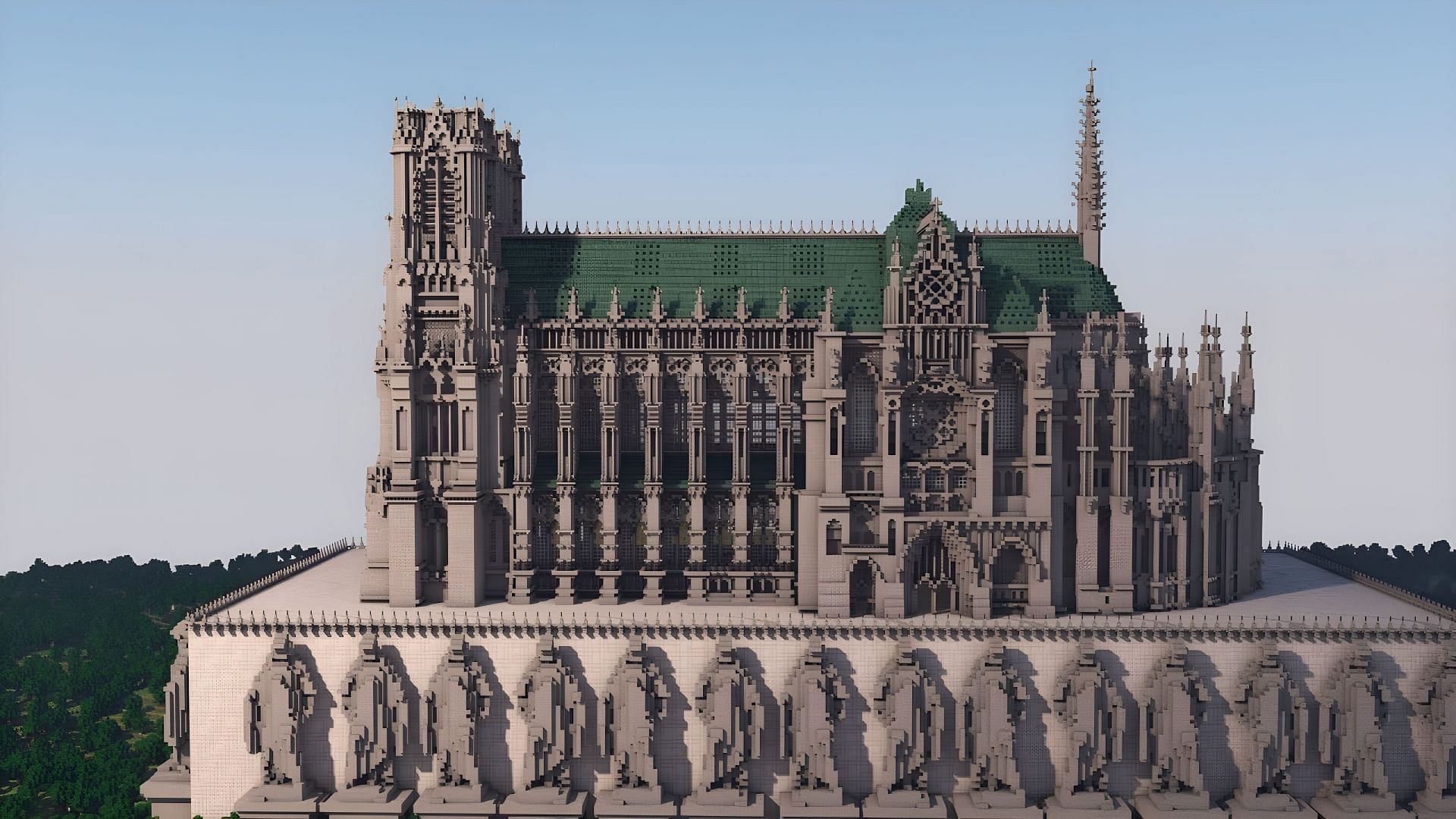 Cathedrals are beautiful to build in Minecraft (Image via Youtube/DivineMedicus)
